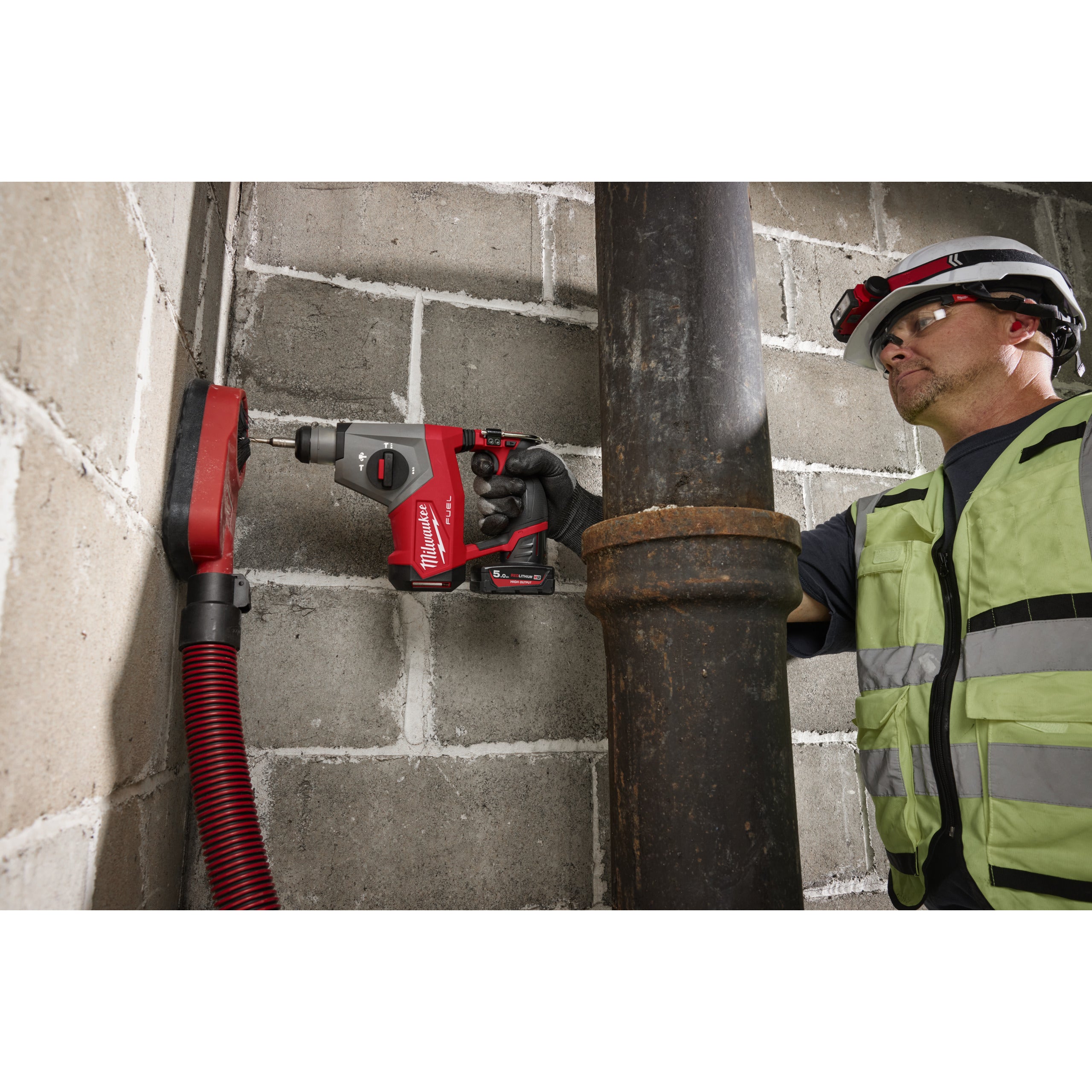 Ciocan rotopercutor SDS-plus Milwaukee M12 FHAC16-502X FUEL™ compact 16 mm, cod 4933499185