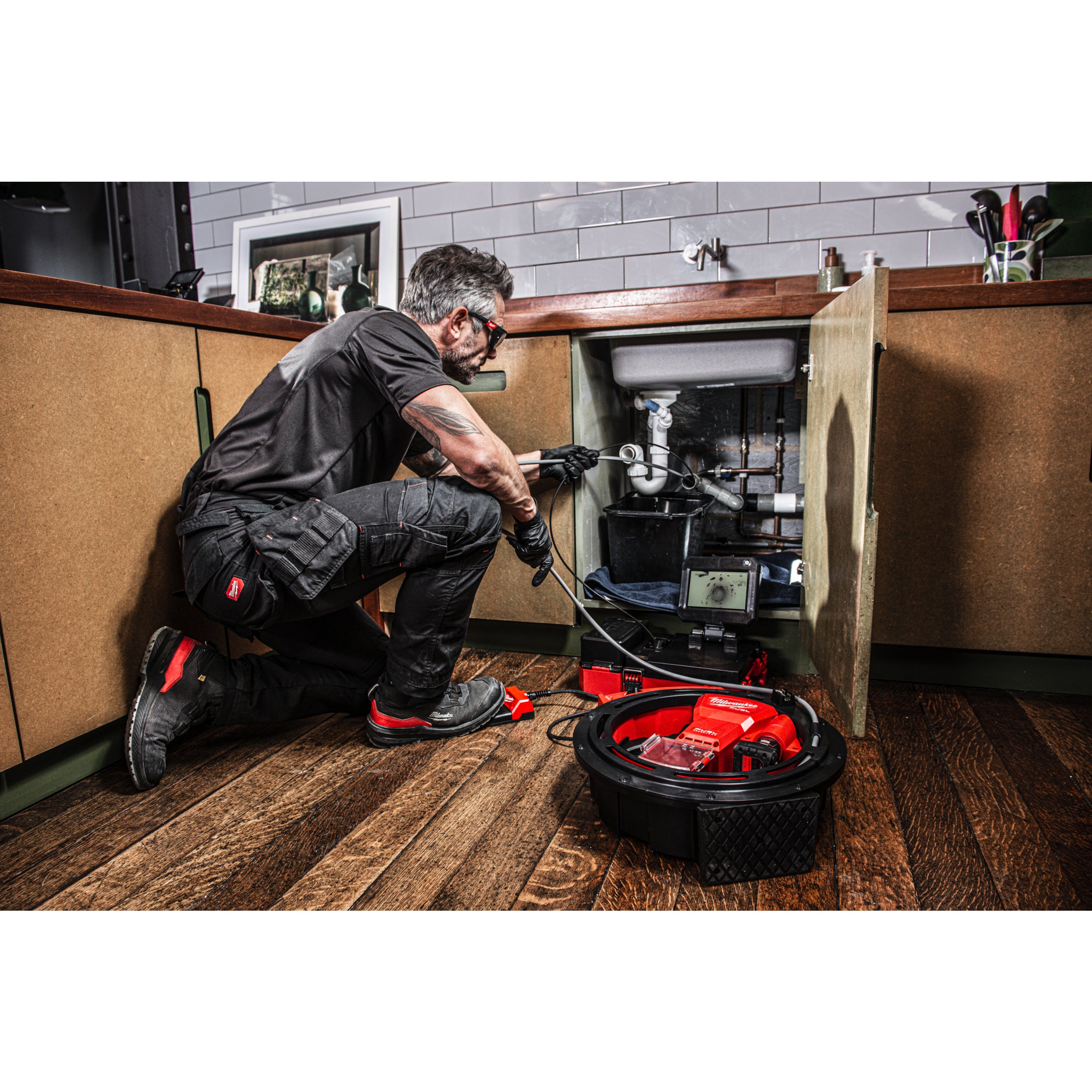 Mașină desfundare Milwaukee M12 HSFSM-0 cu ax flexibil de mare viteză, cod 4933498377