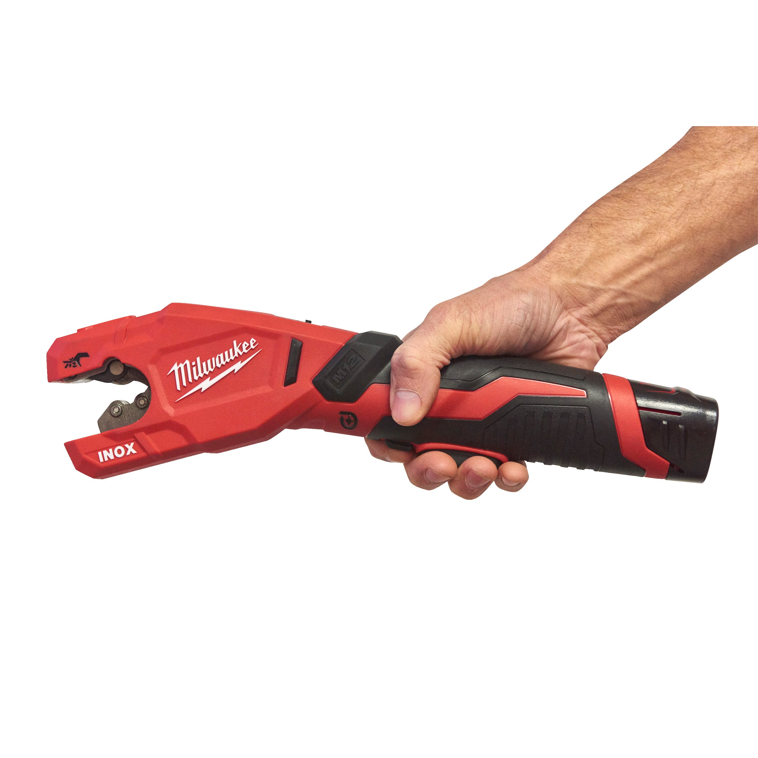 Tăietor de țevi din oțel inoxidabil electric pentru țevi și cabluri Milwaukee M12 PCSS-0 RAPTOR, cod 4933479241