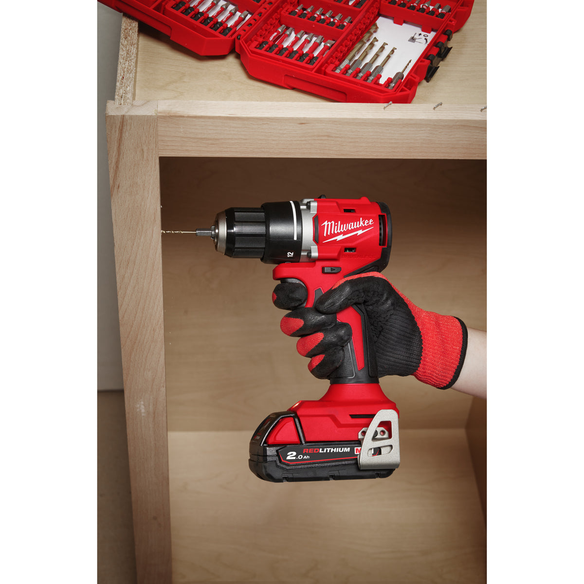 Mașină de găurit, compactă, cu motor fără perii Milwaukee M18 BLDDRC-0, cod 4933492831