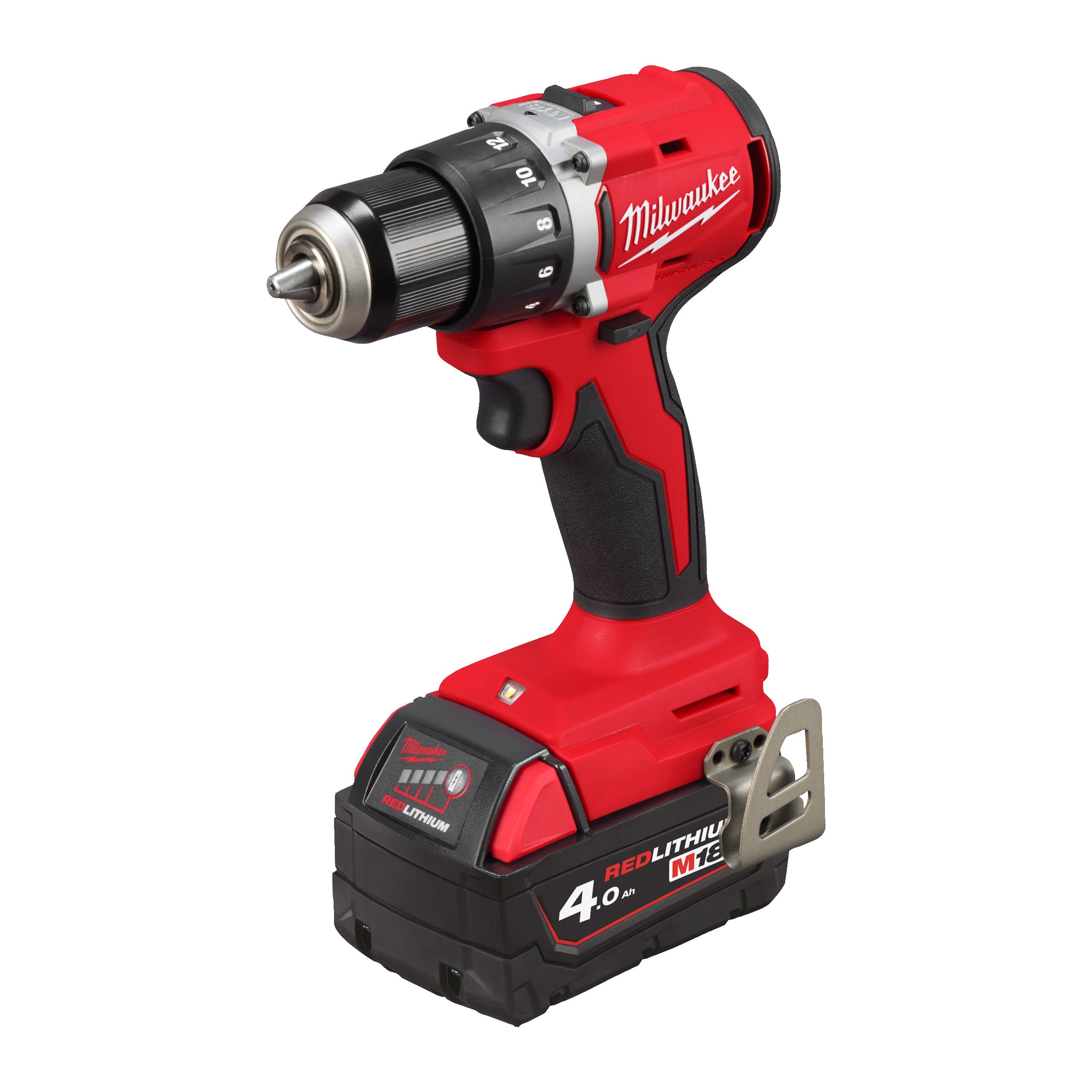 Mașină de găurit, compactă, cu motor fără perii Milwaukee M18 BLDDRC-402C, cod 4933492834