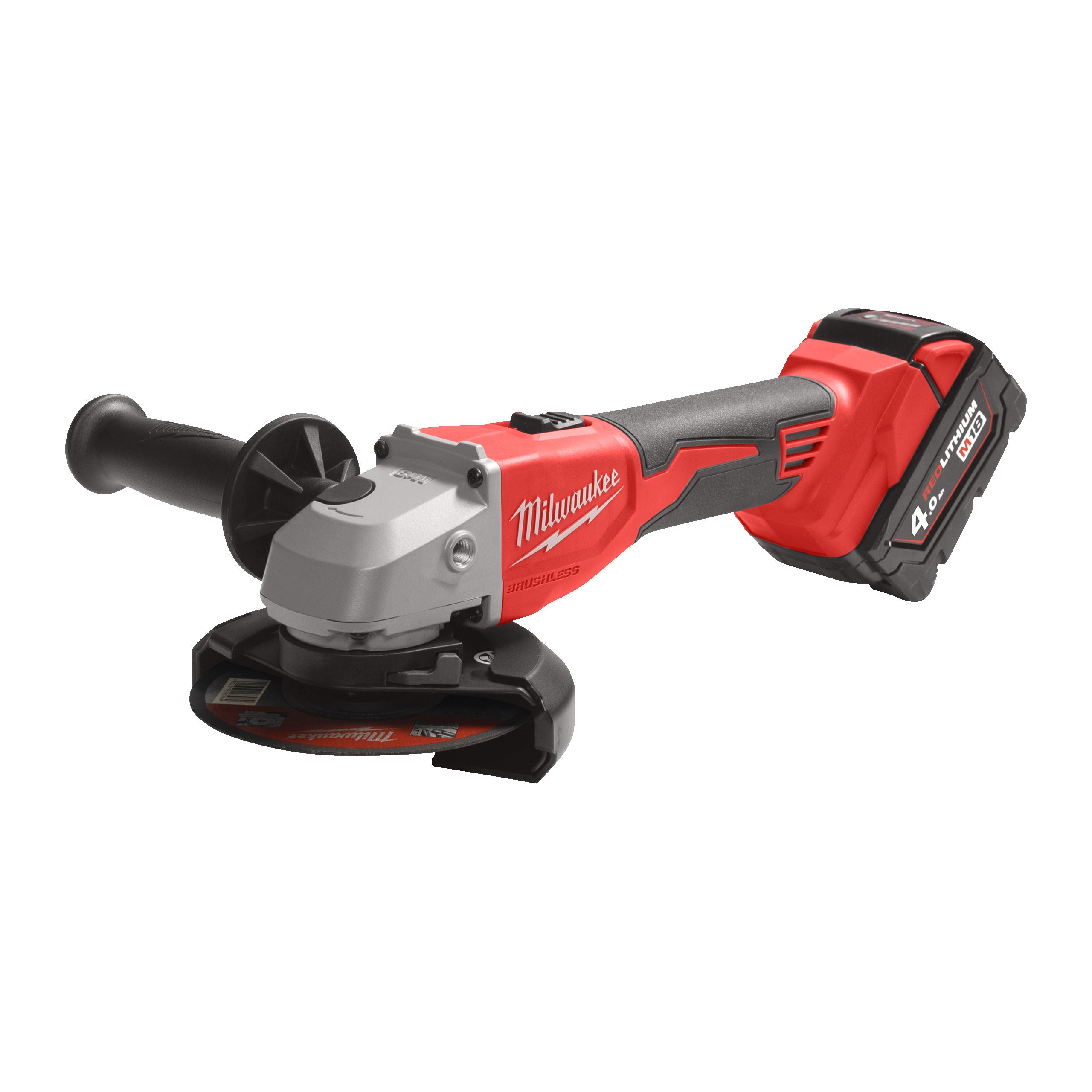 Polizor unghiular Milwaukee M18 BLSAG125X-402X 125 mm cu comutator glisant, cod 4933492644
