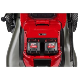 Mașină de gazon pe acumulatori auto-propulsată Milwaukee M18 F2LM46-802, 46 CM FUEL™, 2 x acumulator FORGE™ M18 FB8, 1 x încărcător rapid cu 2 porturi M18 DBSC, cod 4933499215