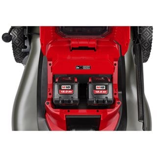 Mașină de gazon pe acumulatori auto-propulsată Milwaukee M18 F2LM53-122, 53 CM FUEL™, 2 x acumulator FORGE™ M18 FB12, 1 x încărcător rapid cu 2 porturi M18 DBSC, cod 4933499213