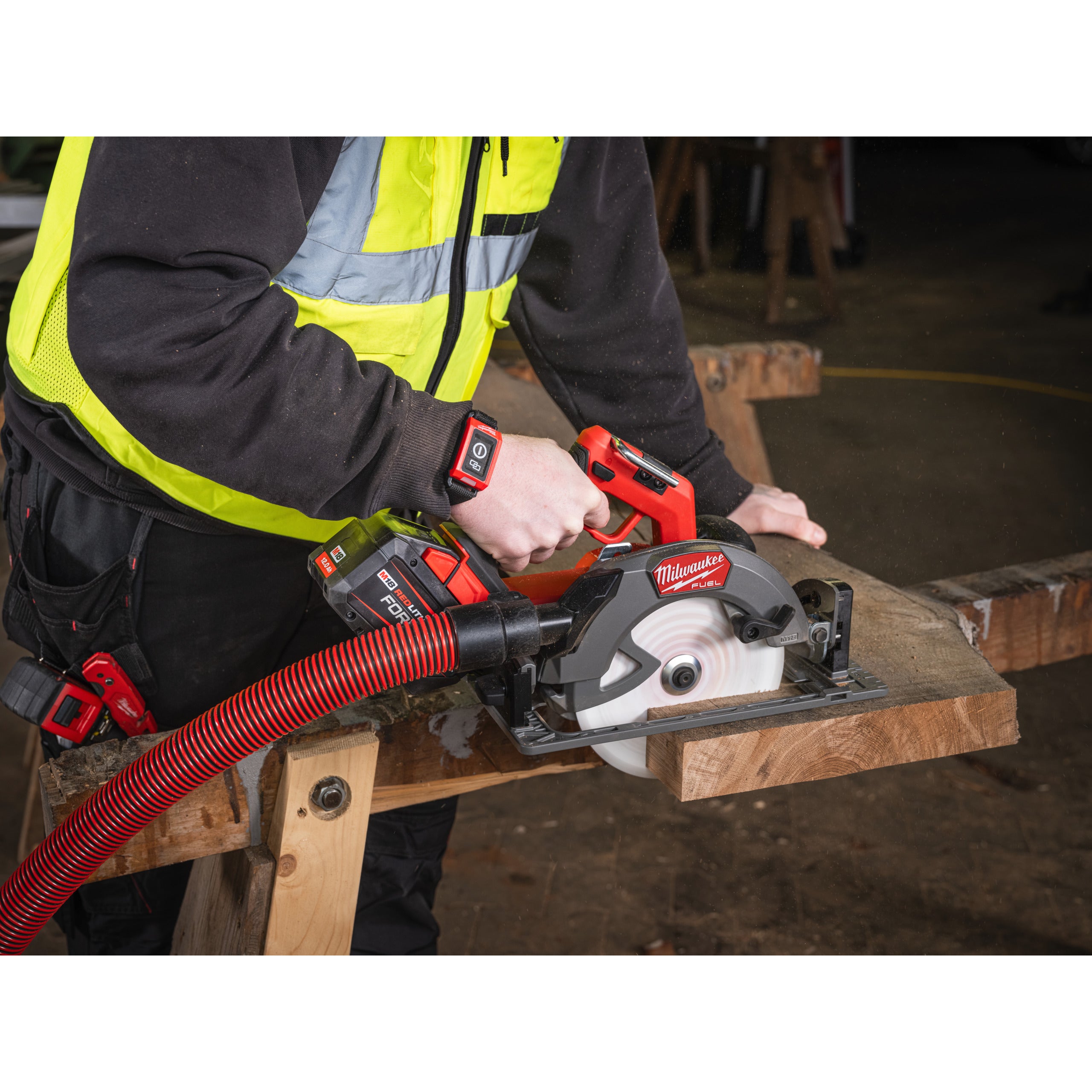 Fierăstrău circular Milwaukee M18 FCS66GR3-121C FUEL™ compatibil cu șina de ghidare, cod 4933493492