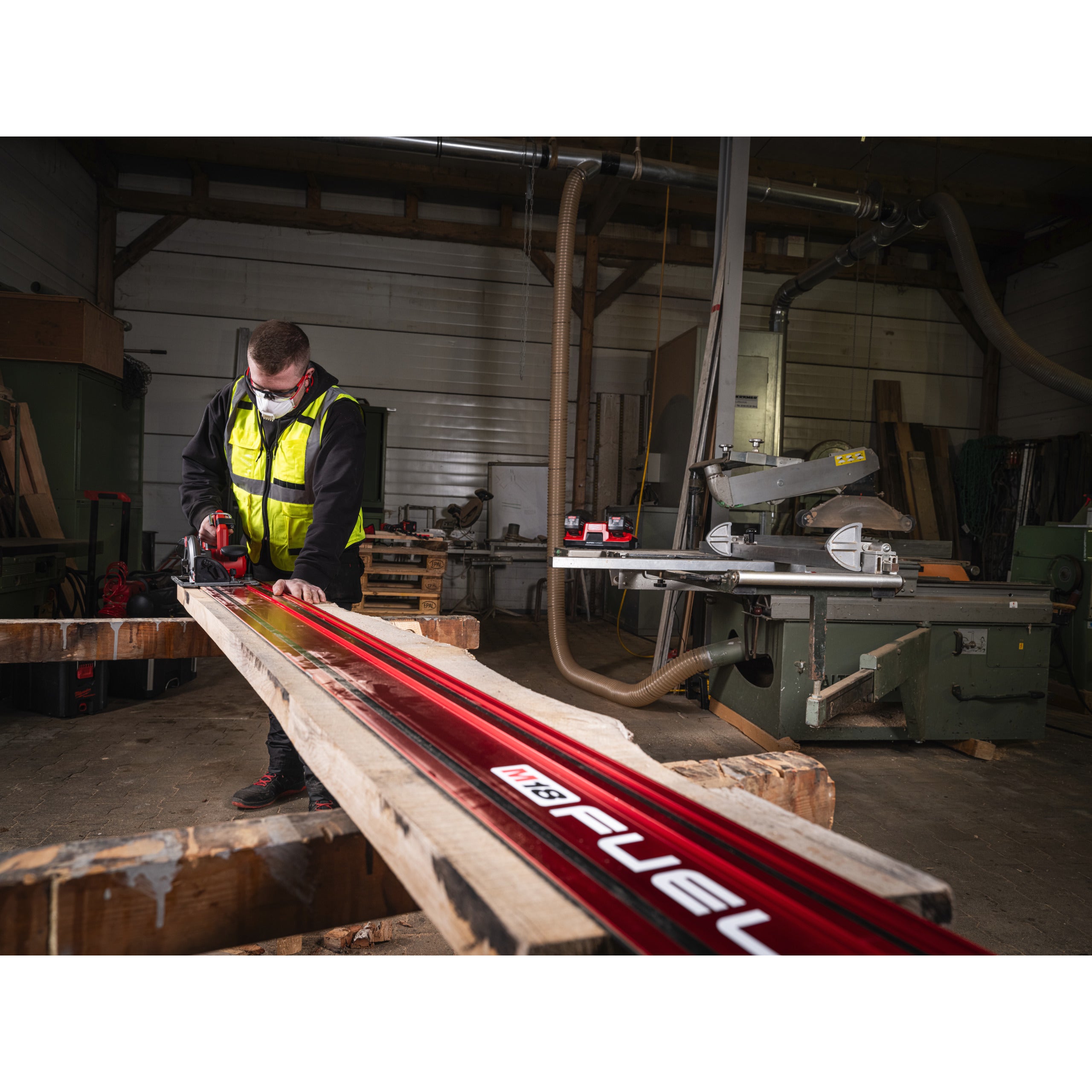 Fierăstrău circular Milwaukee M18 FCS66GR3-121C FUEL™ compatibil cu șina de ghidare, cod 4933493492
