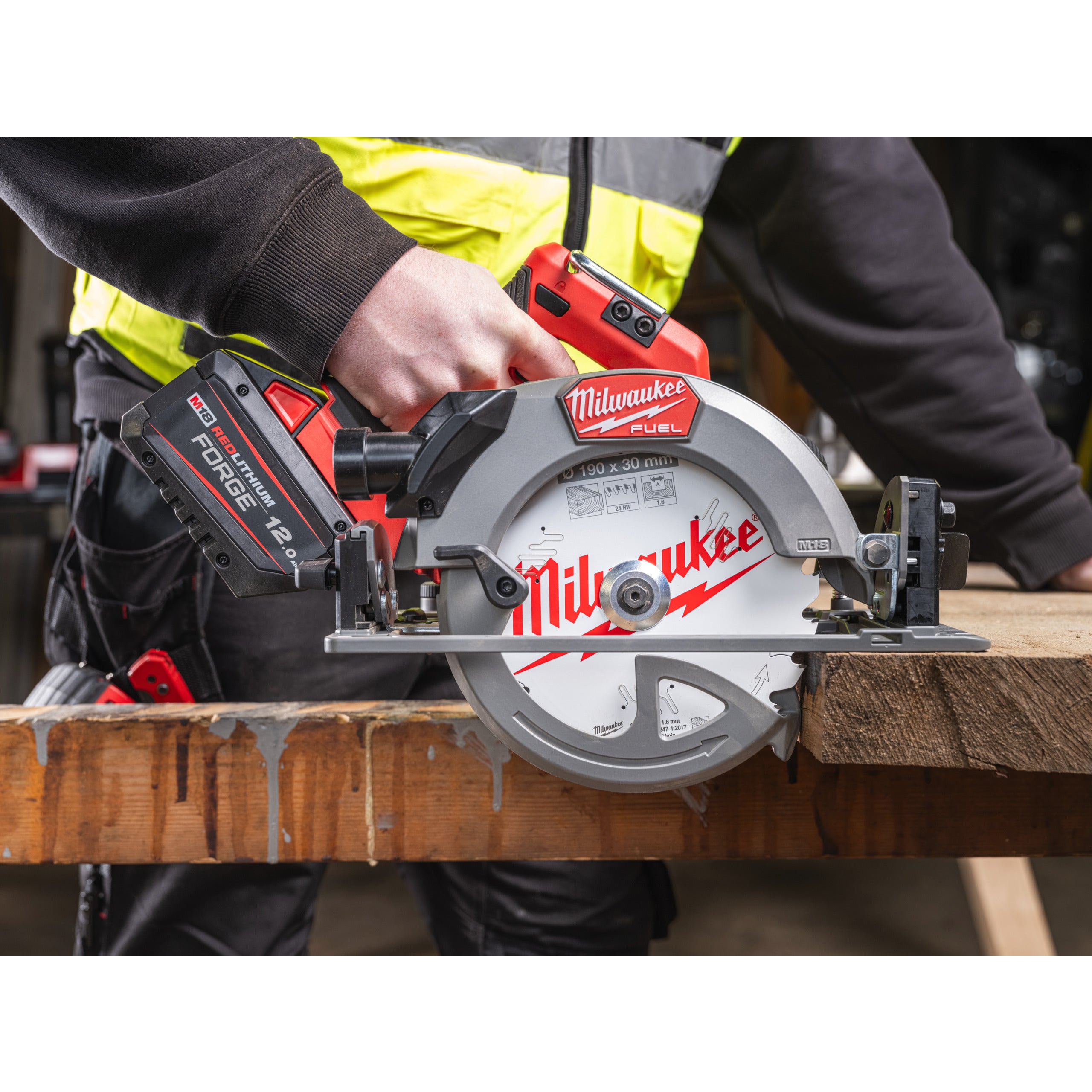 Fierăstrău circular Milwaukee M18 FCS66GR3-121C FUEL™ compatibil cu șina de ghidare, cod 4933493492