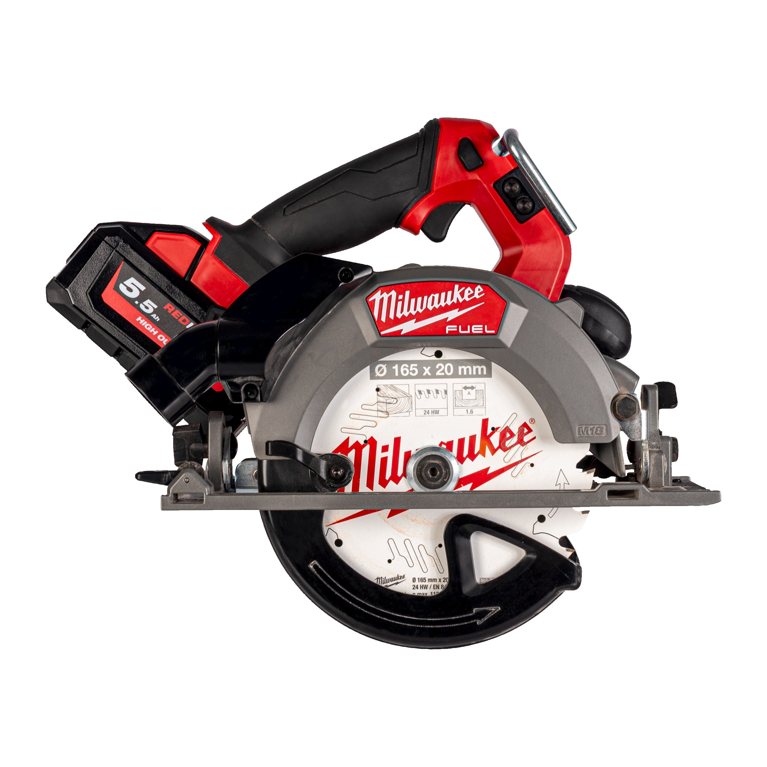 Fierăstrău circular Milwaukee M18 FCSDC165-552C FUEL™ 165 mm, cod 4933499997
