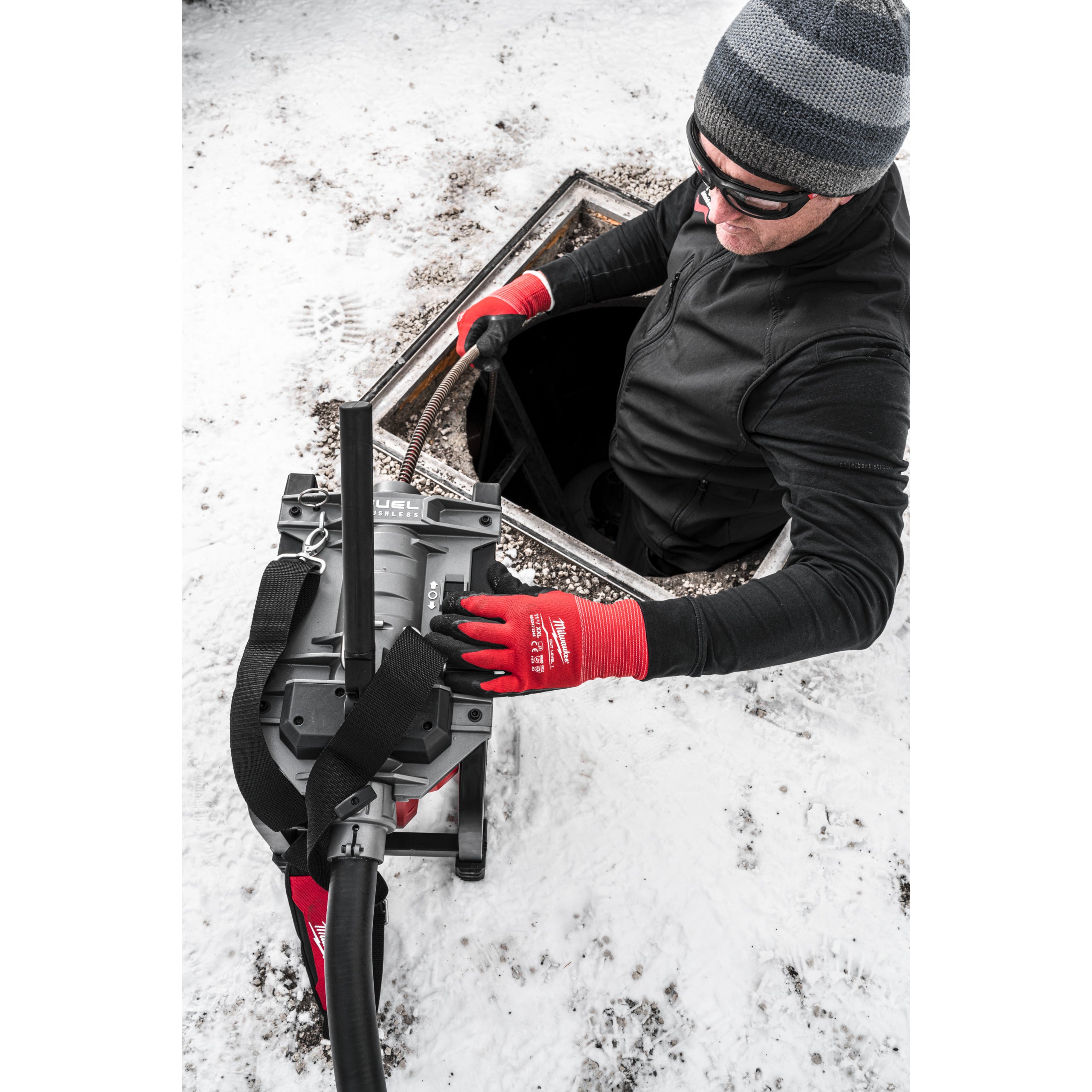 Mașină modulară compactă de desfundat canalizări Milwaukee M18 FCSSM-121 FUEL™, cod 4933499308