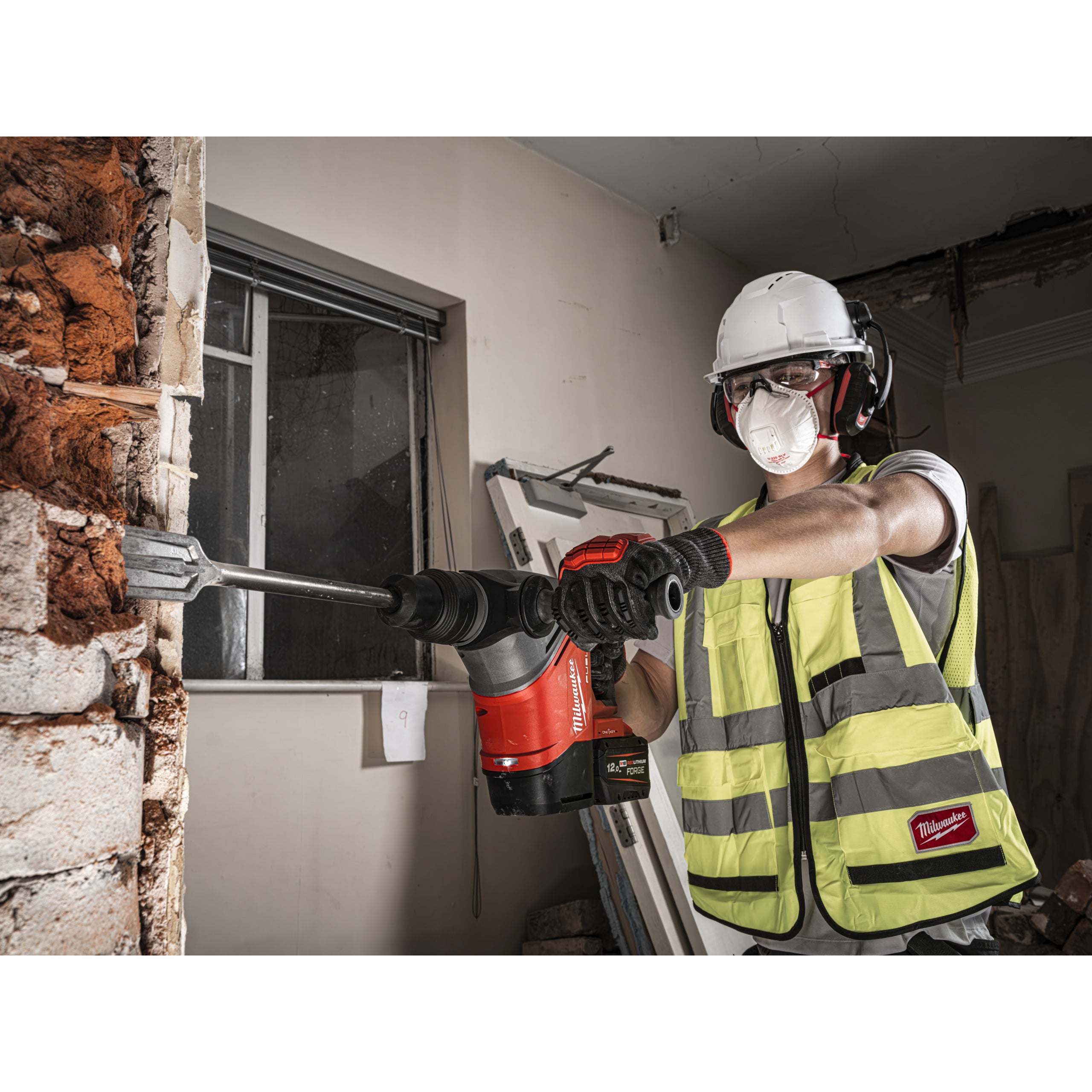Rotopercutor SDS Max Ciocan rotopercutor SDS-Max Milwaukee M18 FHACO540-122C FUEL™ 40 mm ONE-KEY™, cod 4933493138