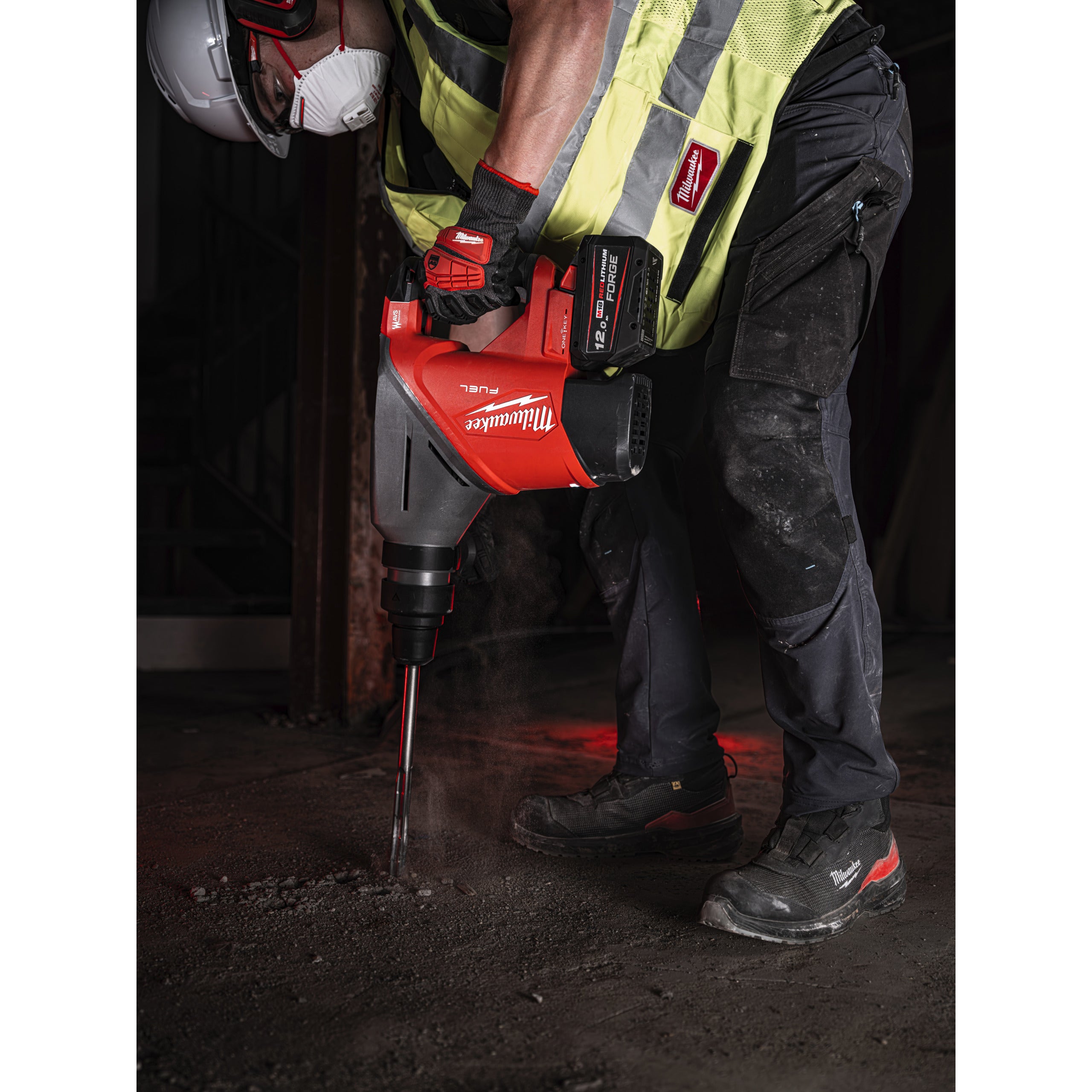 Rotopercutor SDS Max Ciocan rotopercutor SDS-Max Milwaukee M18 FHACO745-122C FUEL™ 45 mm ONE-KEY™, cod 4933493446