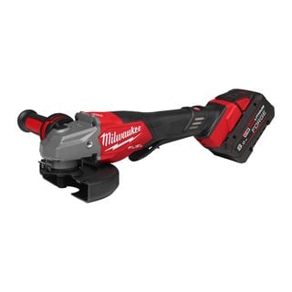 Polizor unghiular Milwaukee M18 FHSAG125XPDB2-802X, 125 MM, cu frânare și comutator tip clapetă, 2 x acumulator M18 FB8, 1 x încărcător M12-18 FC, 1 x cutie HD, cod 4933493418