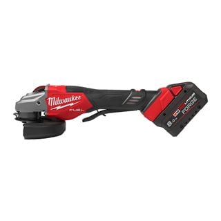 Polizor unghiular Milwaukee M18 FHSAG125XPDB2-802X, 125 MM, cu frânare și comutator tip clapetă, 2 x acumulator M18 FB8, 1 x încărcător M12-18 FC, 1 x cutie HD, cod 4933493418