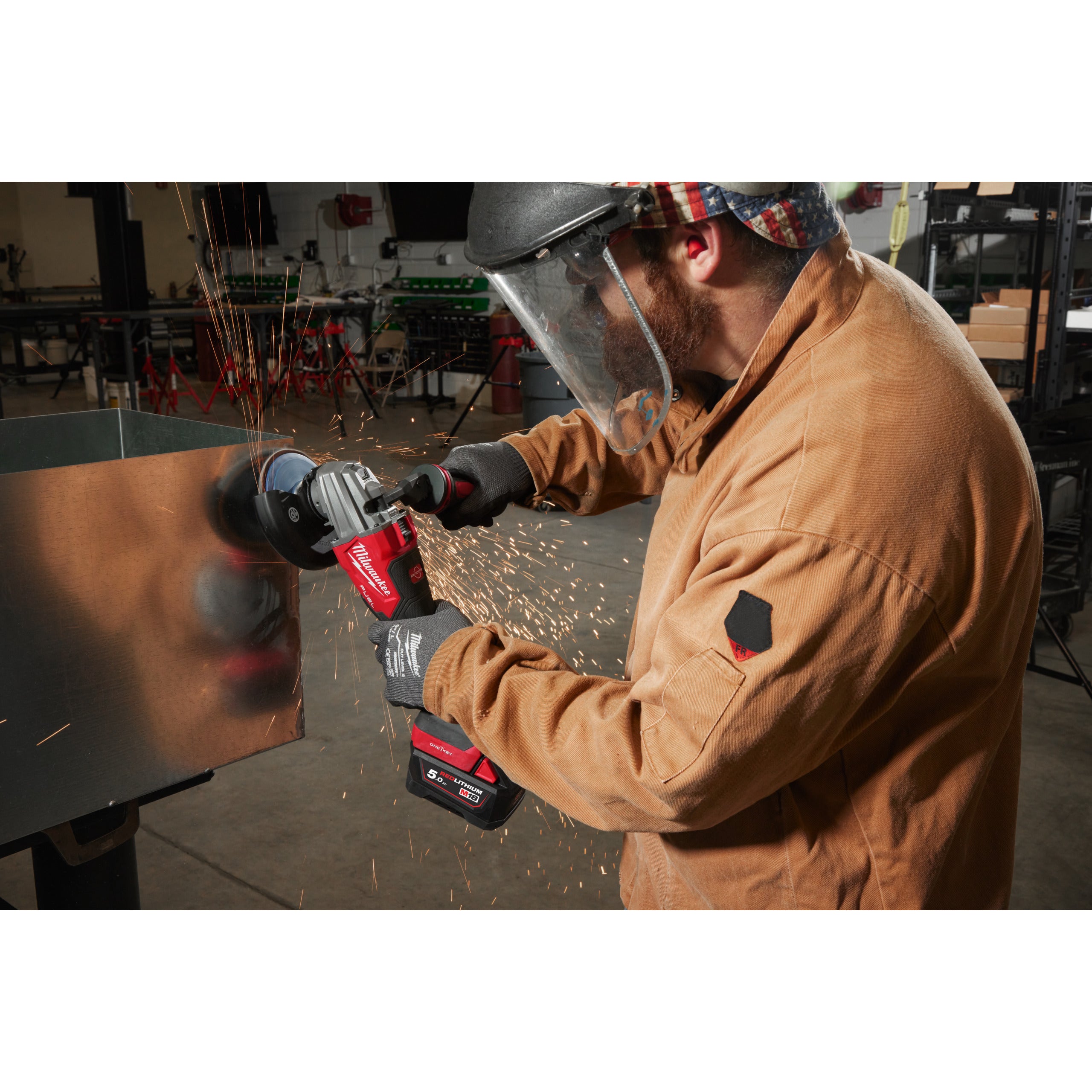 Polizor unghiular 125 mm cu viteză variabilă Milwaukee M18 FSAGSVO125X-0X FUEL™ONE-KEY™, cod 4933493552