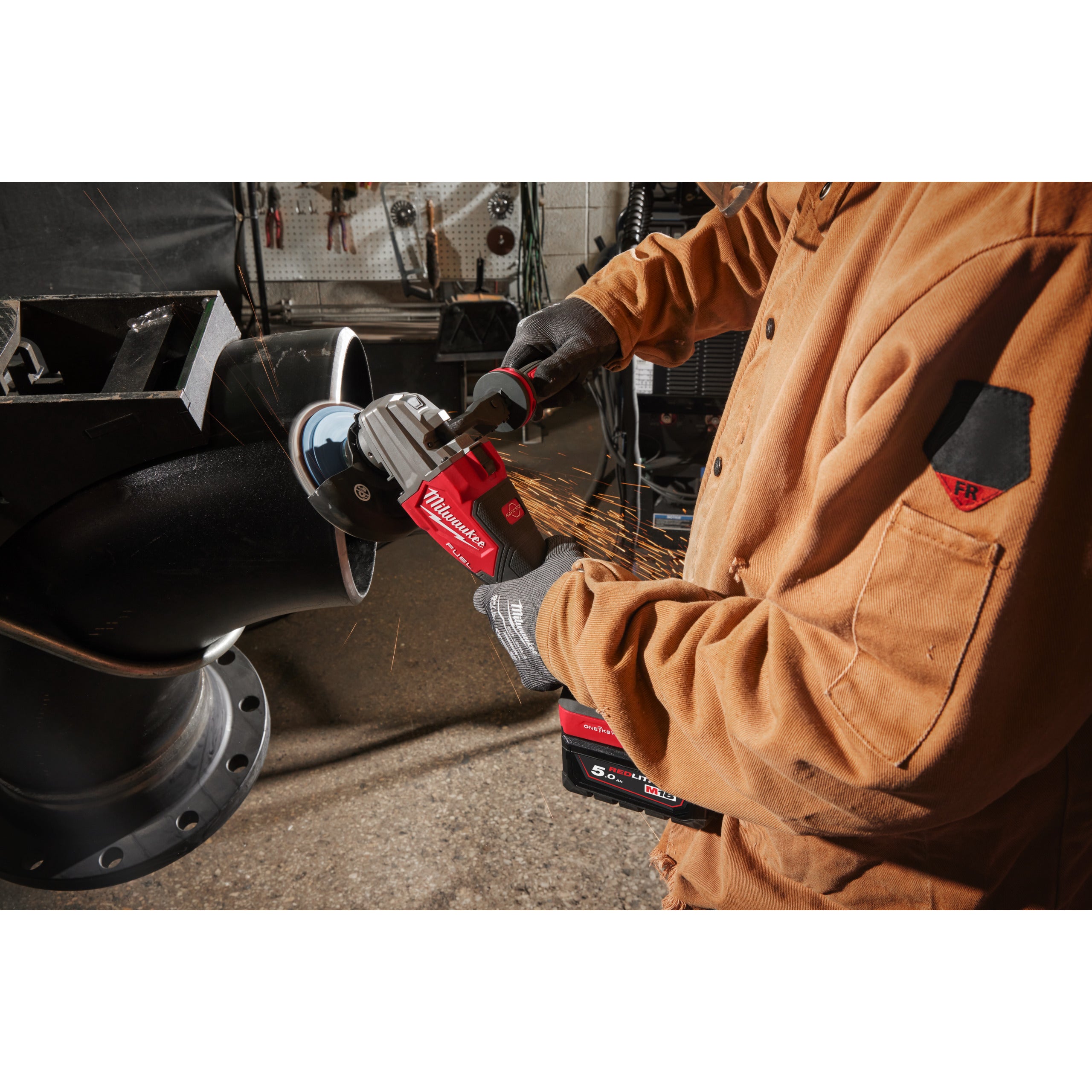 Polizor unghiular 125 mm cu viteză variabilă Milwaukee M18 FSAGSVO125X-0X FUEL™ONE-KEY™, cod 4933493552