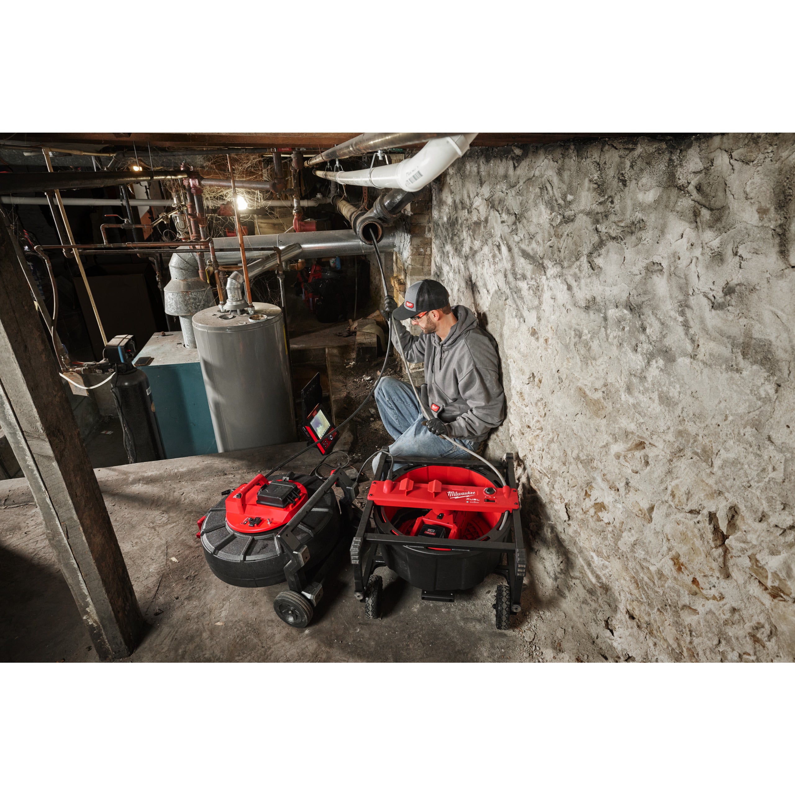 Mașină desfundare Milwaukee M18 HSFSM-122 cu ax flexibil de mare viteză, cod 4933499309
