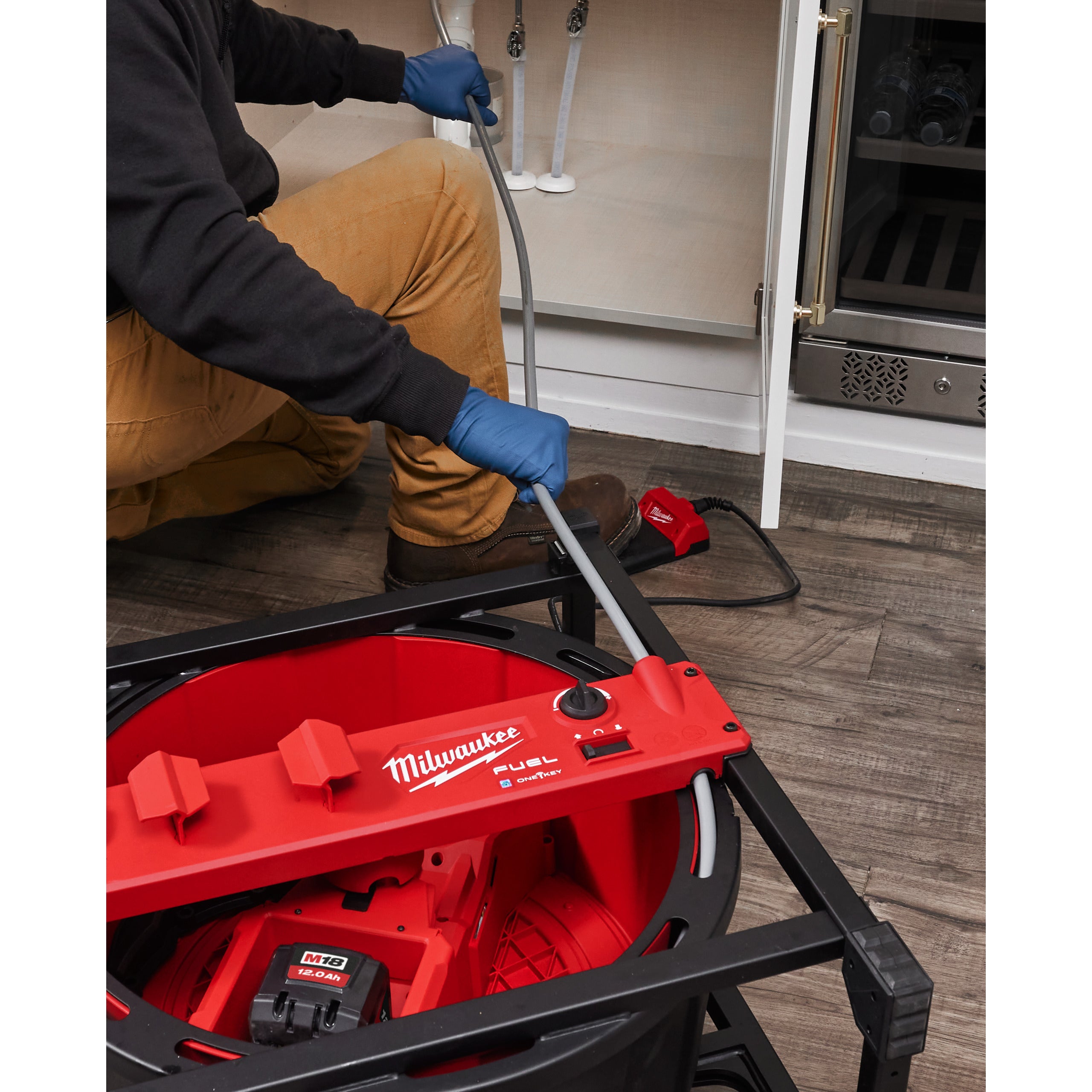 Mașină desfundare Milwaukee M18 HSFSM-122 cu ax flexibil de mare viteză, cod 4933499309