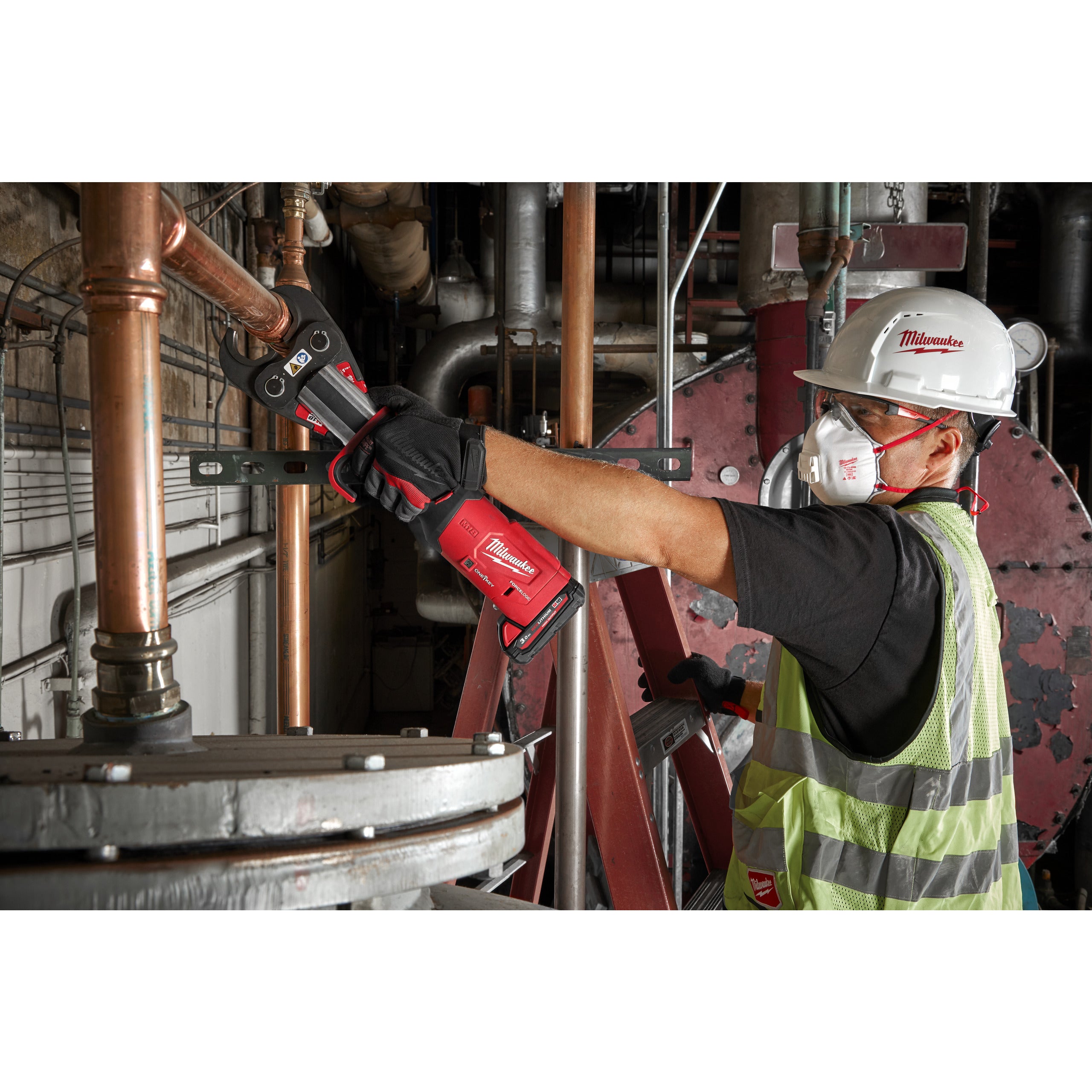 Presă hidraulică Milwaukee M18 ONEBLHPT-302C Geberit Mapress Set FORCE LOGIC™ ONE-KEY™ compactă cu motor fără perii, cod 4933480904