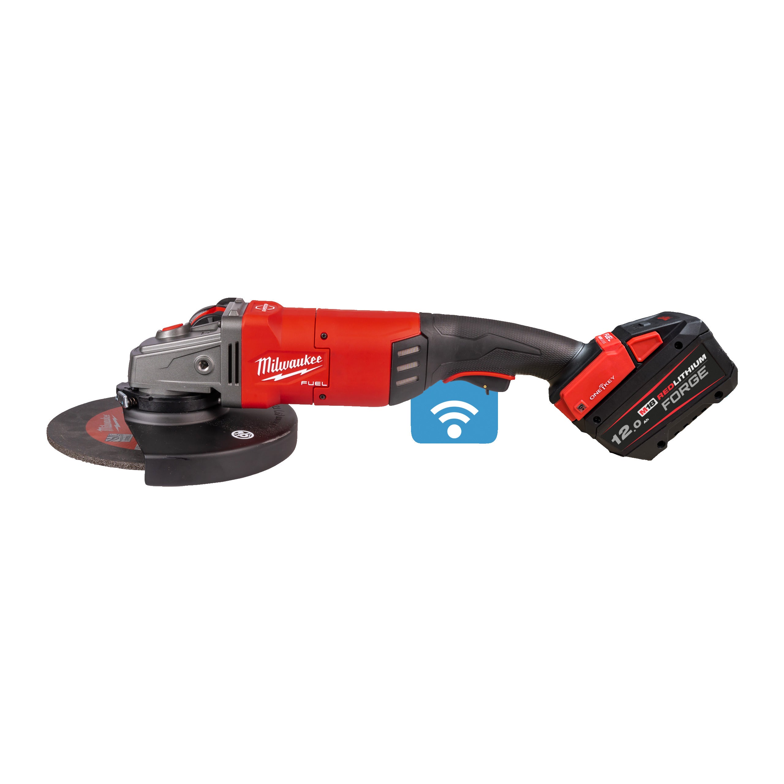 Polizor unghiular 230 mm cu frânare și comutator tip clapetă Milwaukee M18 ONEFLAG230XPDB-122C FUEL™ ONE-KEY™, cod 4933499242