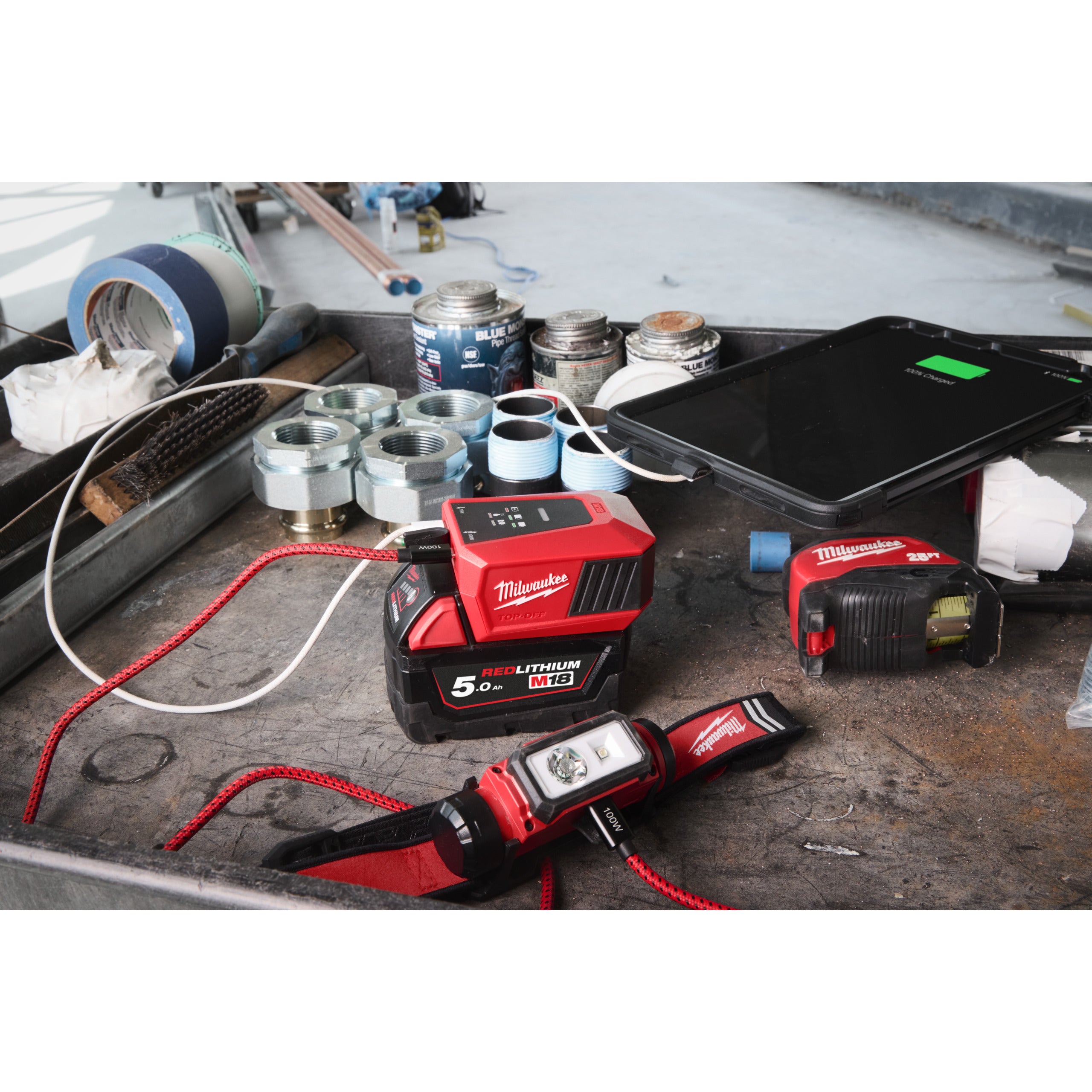 Încărcător Mini încărcător Milwaukee M18 TC TOP-OFF, cod 4932499165