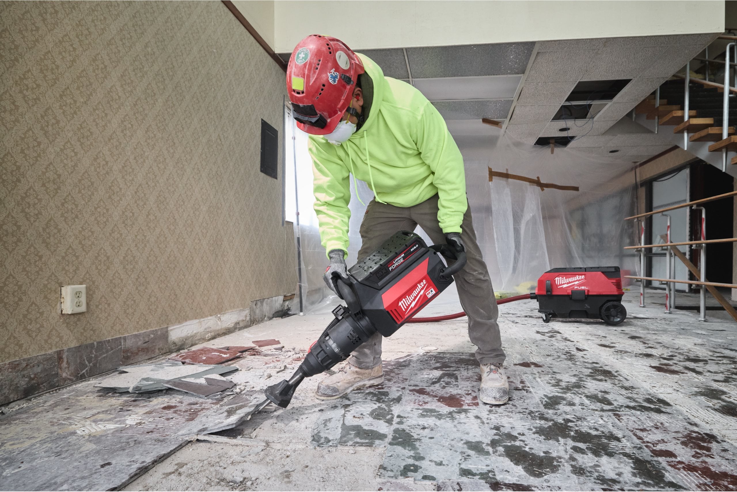 Ciocan demolator SDS-MAX Milwaukee 10kg MXF HADO1000, 26J, MX FUEL™, ONE-KEY™