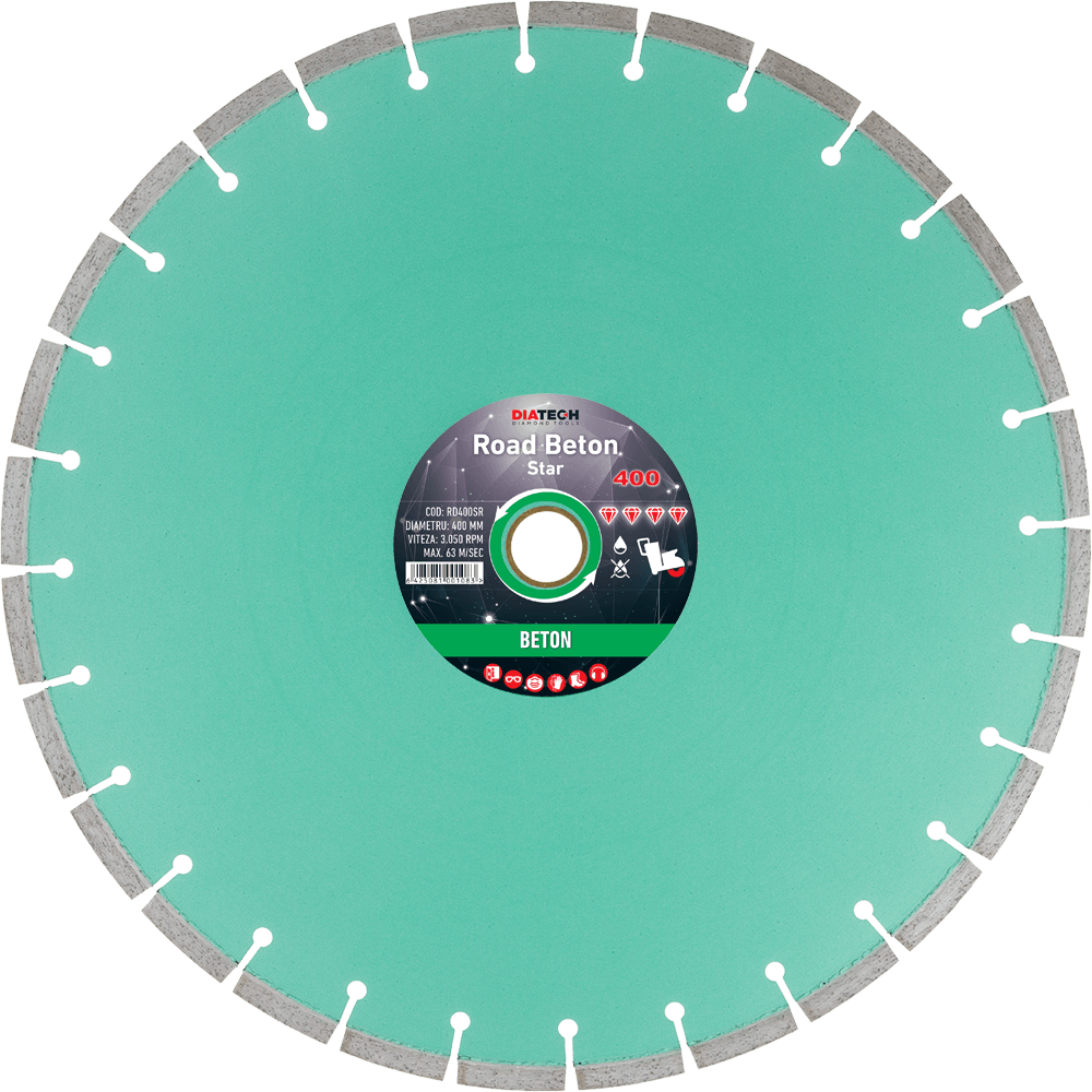 Disc diamantat pentru beton Diatech ROAD STAR, 300-450mm - BIG STORE (Dynamic Tools SRL)