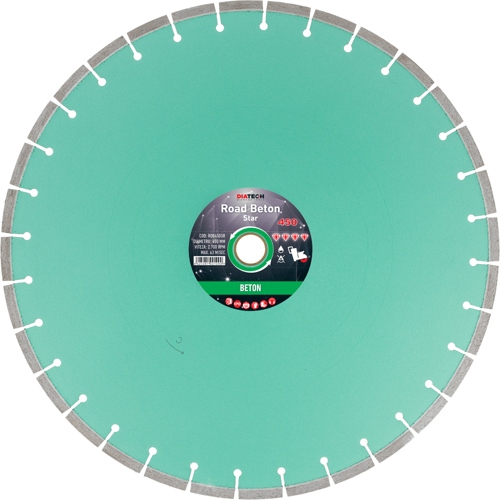 Disc diamantat pentru beton Diatech ROAD STAR, 300-450mm - BIG STORE (Dynamic Tools SRL)