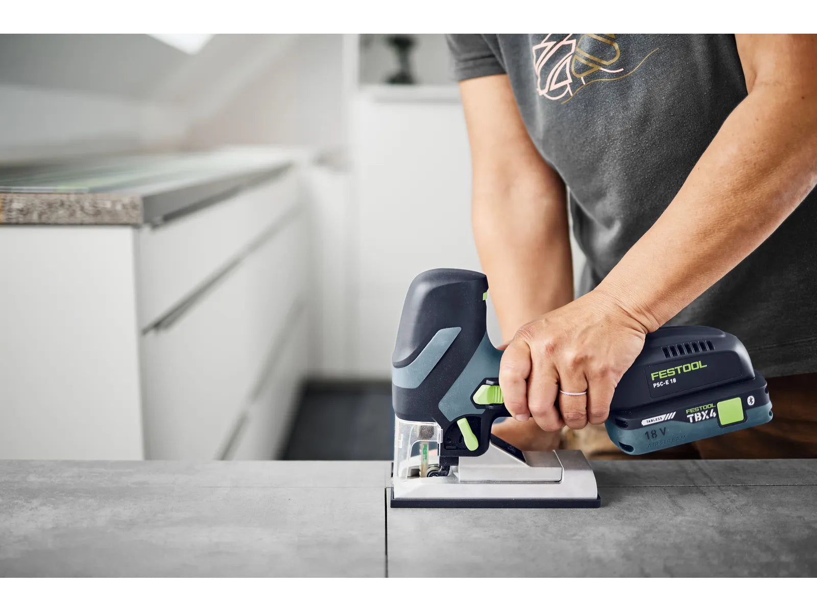 Fierăstrău vertical cu acumulator Festool PSC-E 18 EB-Basic, cod 578521