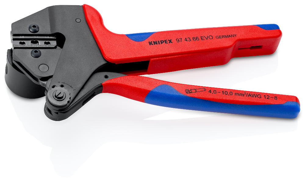 Clește de sertizare Knipex pentru conectori PV MC4® Evo 2, cod 974366EVO
