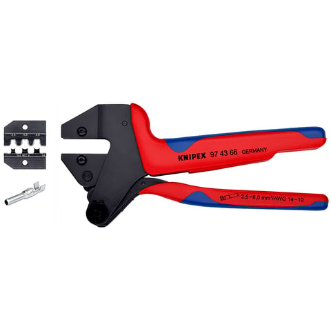 Clește de sertizare Knipex pentru adaosuri de sertizare interschimbabile, cod 974366