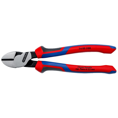 Tăietori diagonali cu pârghie înaltă și mânere comfort KNIPEX 7402200