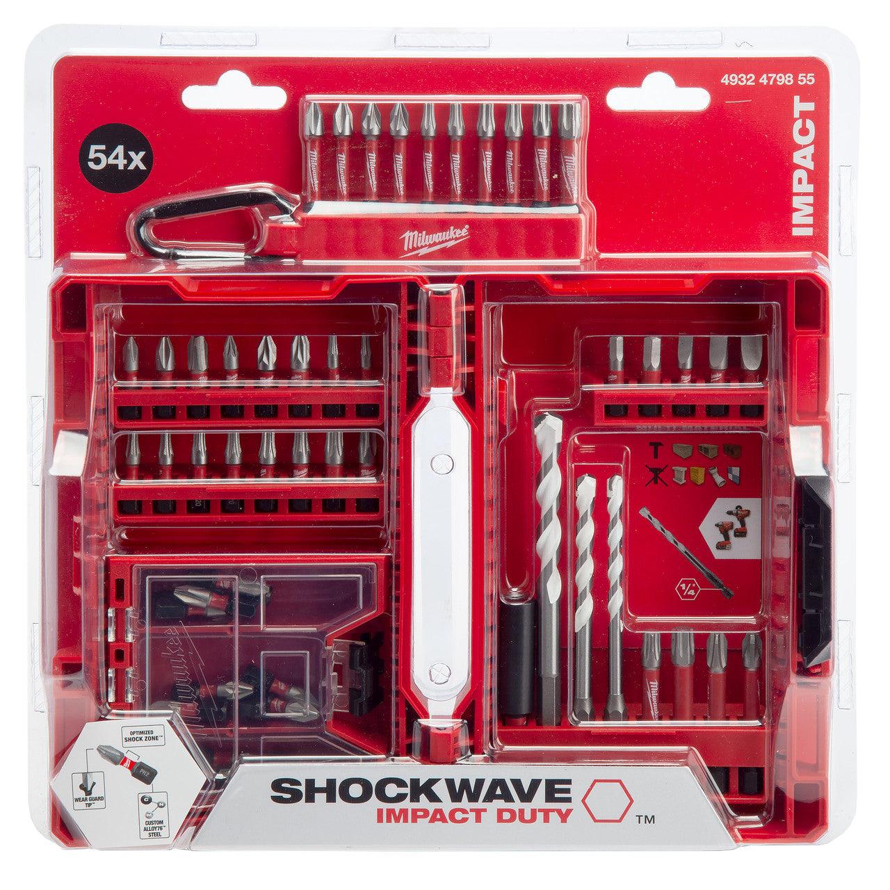 Set 54 buc burghie multi material RED HEX METAL Milwaukee, cod 4932479855 - BIG STORE (Dynamic Tools SRL)