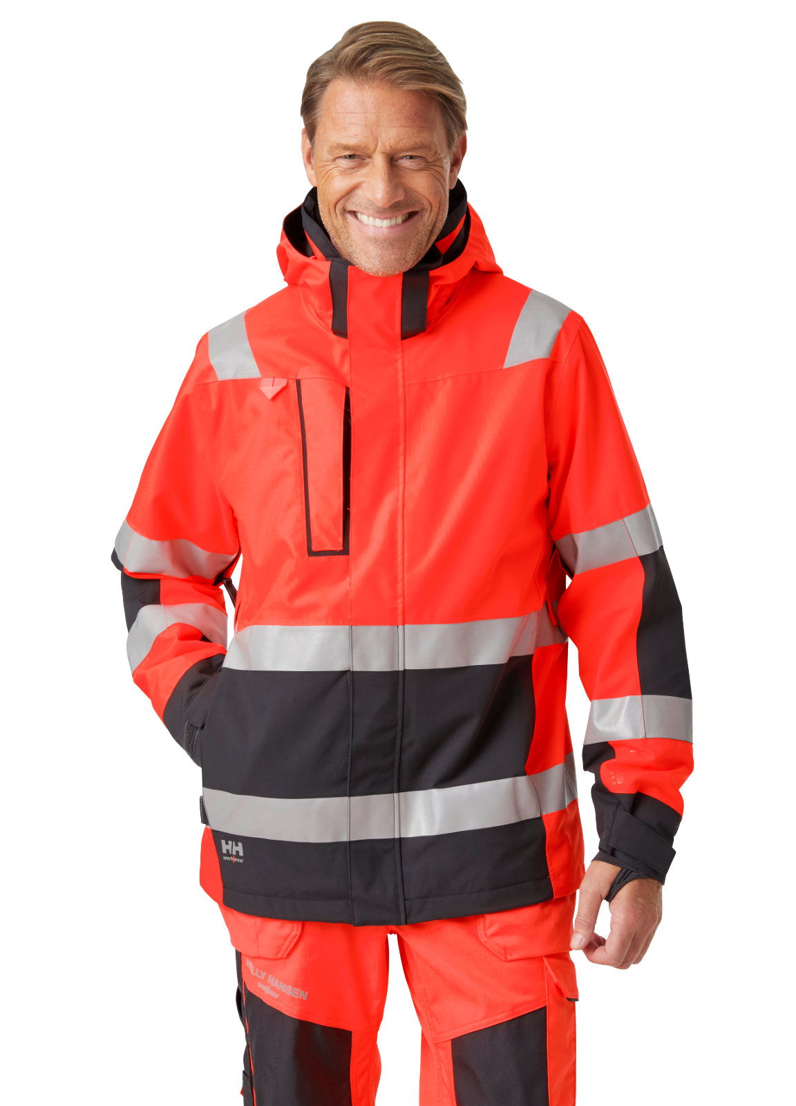 Geacă Helly Hansen Alna 2.0 Shell cu glugă, impermeabilă, reflectorizantă, HVC2, 3