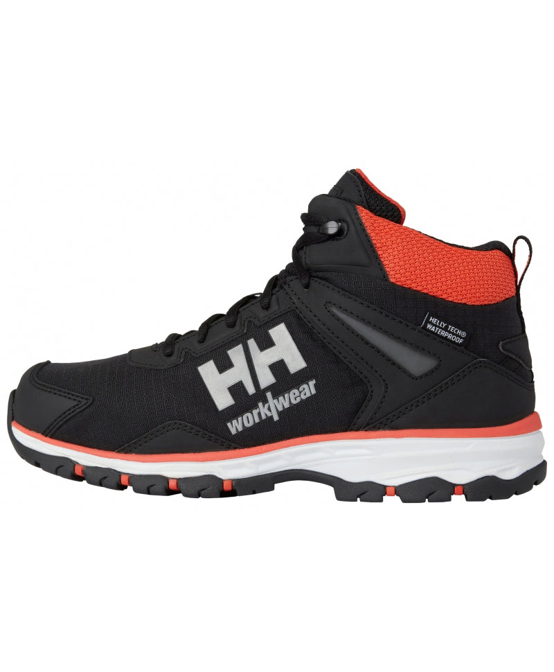 Ghete protecție Helly Hansen Chelsea Evolution 2 Mid HT Soft Toe, O2, HRO, SRC, ESD, negru/portocaliu