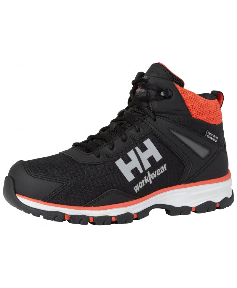 Ghete protecție Helly Hansen Chelsea Evolution 2 Mid HT Soft Toe, O2, HRO, SRC, ESD, negru/portocaliu