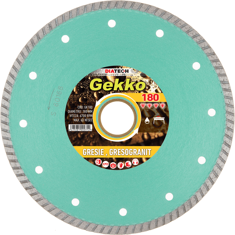 Disc diamantat pentru gresie Diatech GEKKO, 115-350mm - BIG STORE (Dynamic Tools SRL)