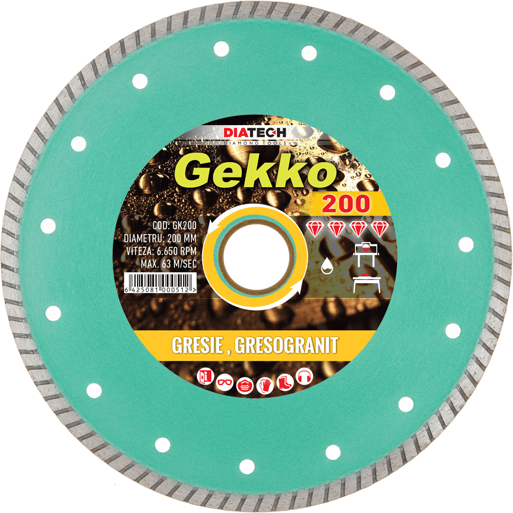 Disc diamantat pentru gresie Diatech GEKKO, 115-350mm - BIG STORE (Dynamic Tools SRL)