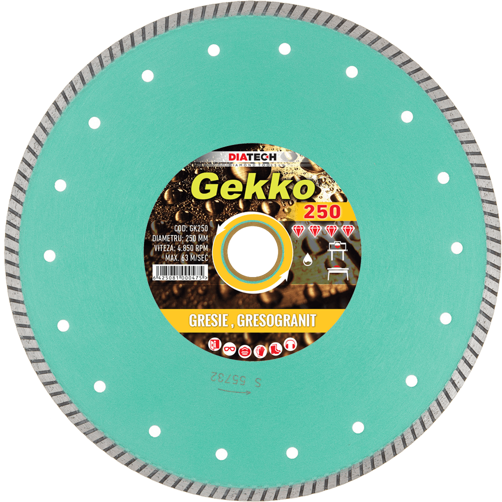 Disc diamantat pentru gresie Diatech GEKKO, 115-350mm - BIG STORE (Dynamic Tools SRL)