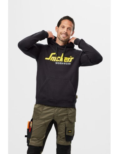 Hanorac pentru bărbați Snickers Workwear cu logo, 80% bumbac, 20% poliester, 2899, Black