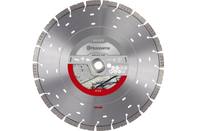 Disc diamantat Husqvarna Silver VARI-CUT S45 350mm 25.4/20 Beton/Beton armat, cod 534972120