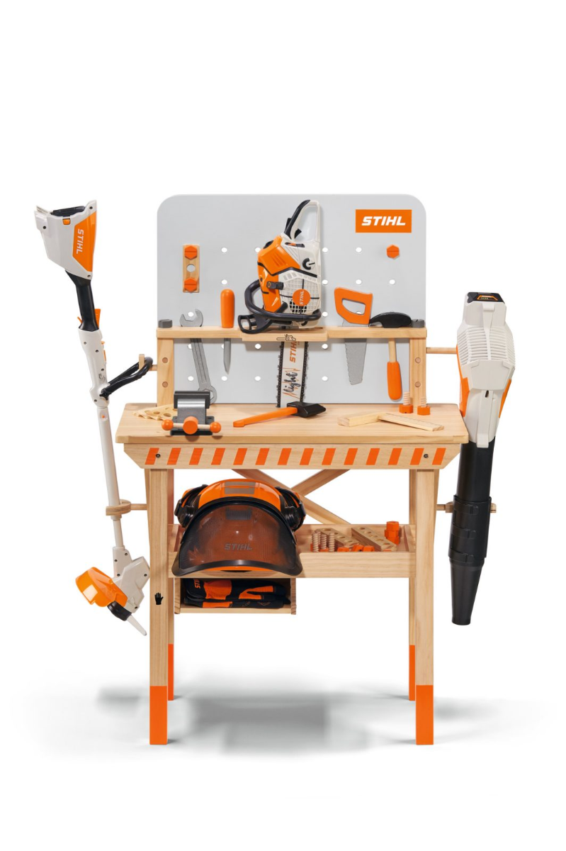Banc de lucru de jucărie Stihl din lemn, cod 04216000144