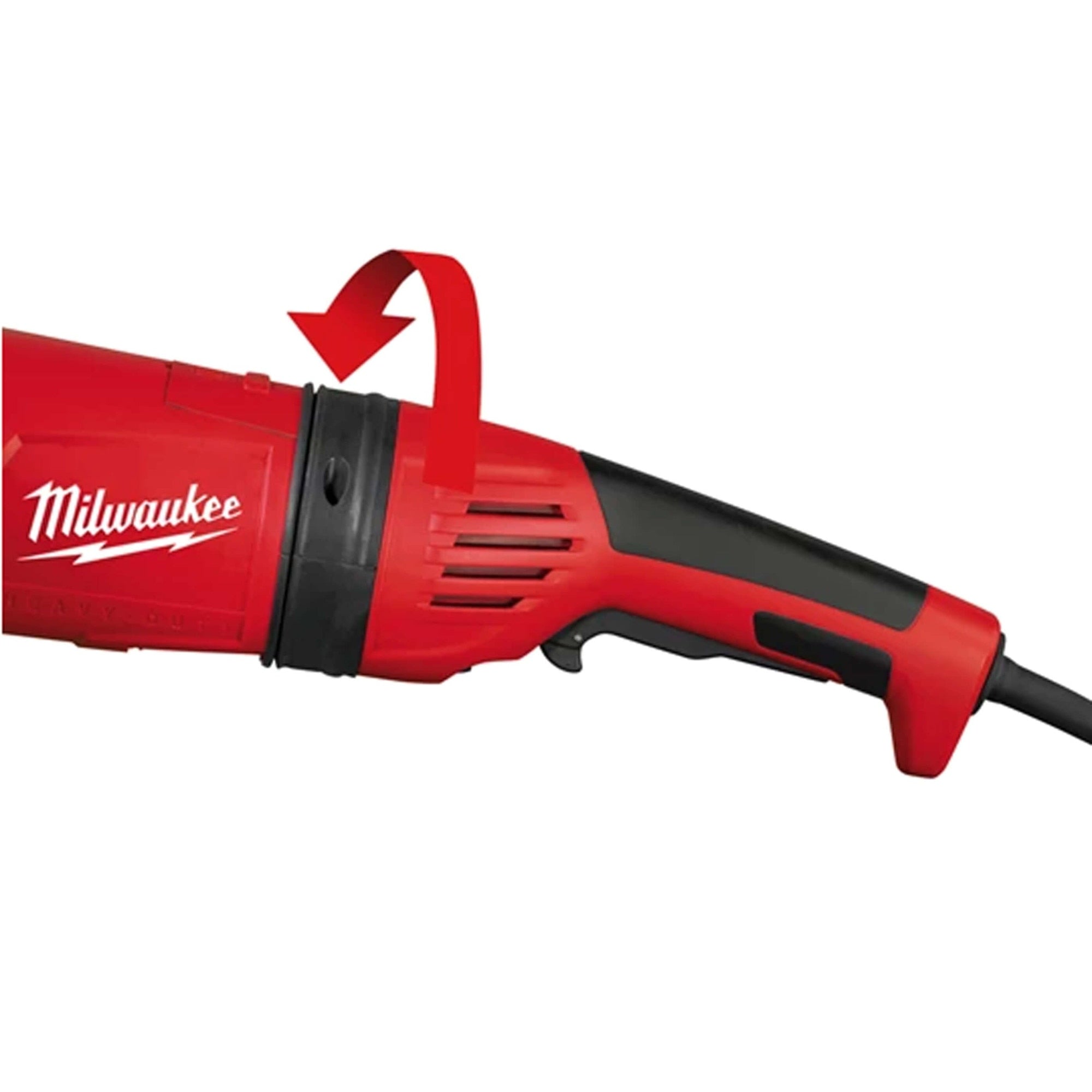 Polizor unghiular 230 mm 2600 W cu mâner anti-vibrații Milwaukee AGV26-230GE, cod 4933402360