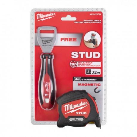 Ruletă STUD™ gen II 5 m Milwaukee 4932471626 + deschizător, cod 4932478794 - BIG STORE (Dynamic Tools SRL)