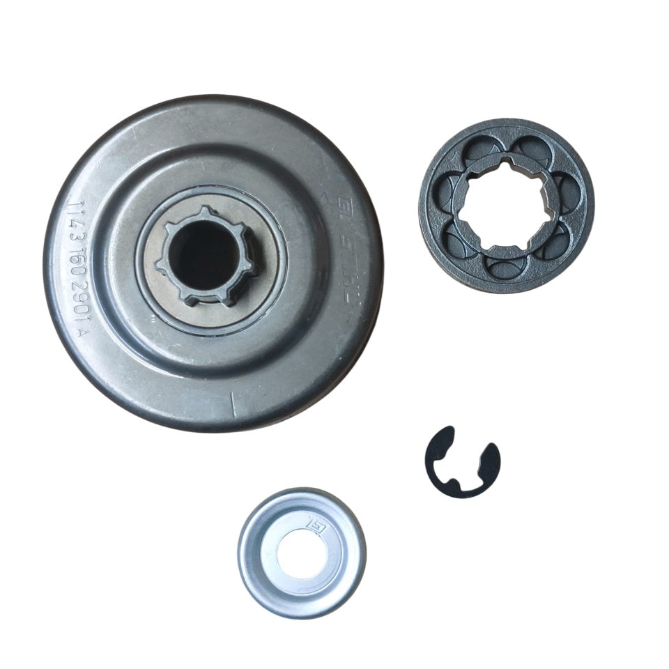 Set roată de lanț cu inel 3/8"P 7 dinți STIHL [ORIGINAL], cod 11430071002