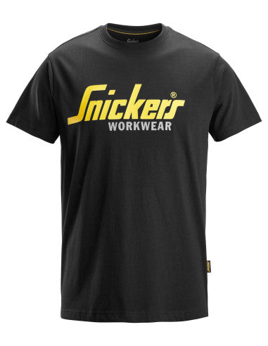 Tricou de bărbați Snickers Workwear Classic Logo, bumbac 100%, 2586, negru