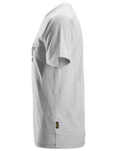 Tricou de bărbați Snickers Workwear Logo, 95% bumbac + 5% vâscoză, 200 g/mp, 2590, Grey Melange