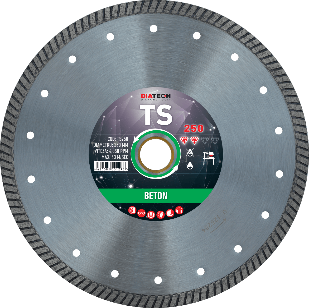 Disc diamantat pentru beton Diatech TS, 115-250mm - BIG STORE (Dynamic Tools SRL)