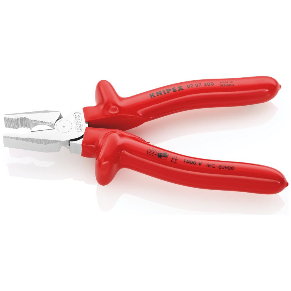 Clește combinat (patent) cu pârghie mare - patent VDE 200 mm, Knipex 0207200 - BIG STORE (Dynamic Tools SRL)