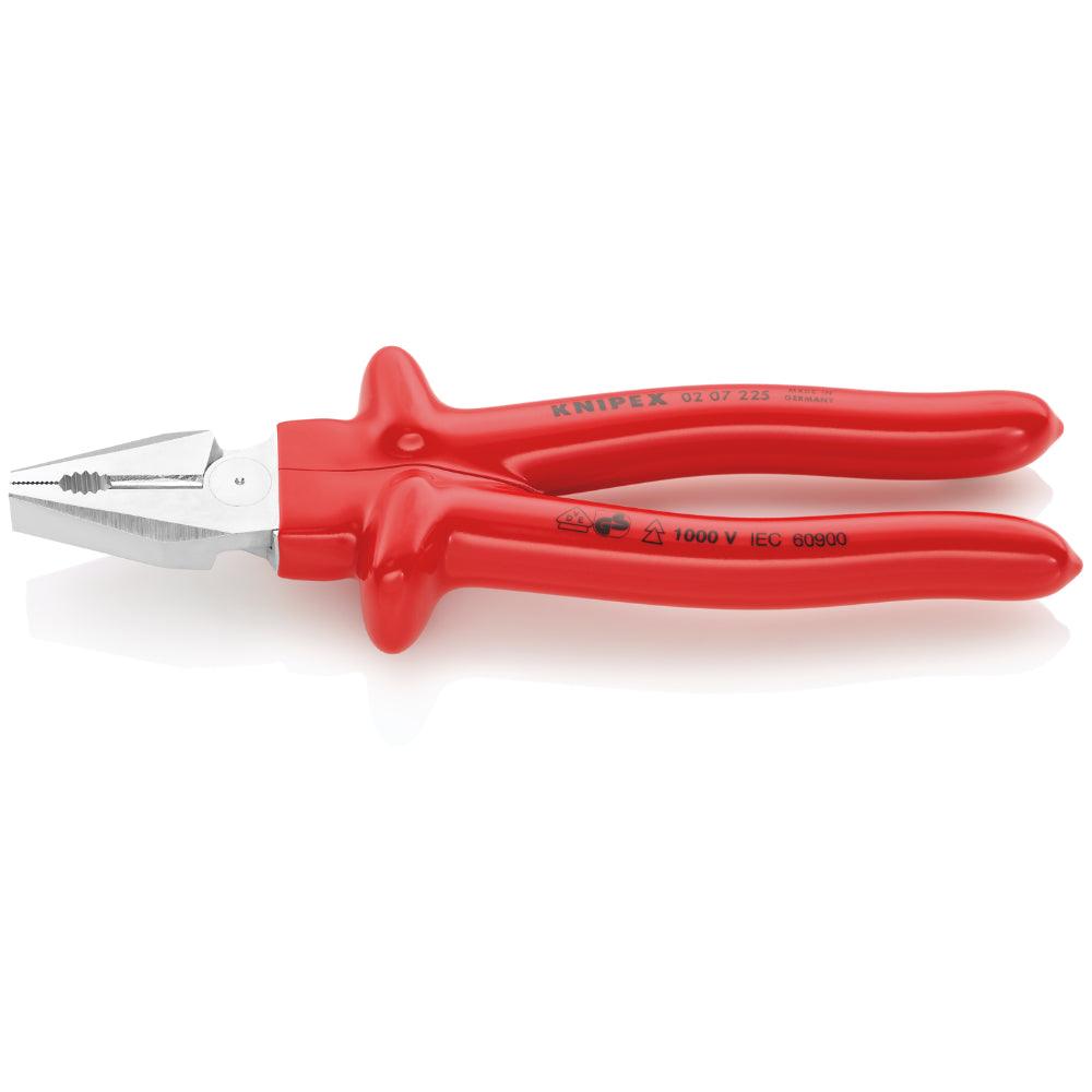 Clește combinat (patent) cu pârghie mare - patent VDE 225 mm, Knipex 0207225 - BIG STORE (Dynamic Tools SRL)