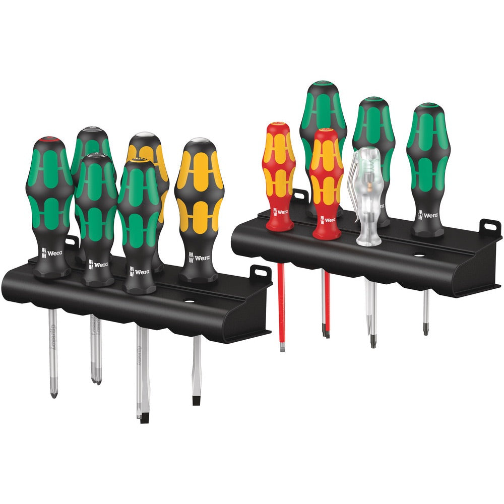 Set 12 x Șurubelnițe combinate, cu stand Wera, cap Drept+PH+PZ+TX, 05051011001